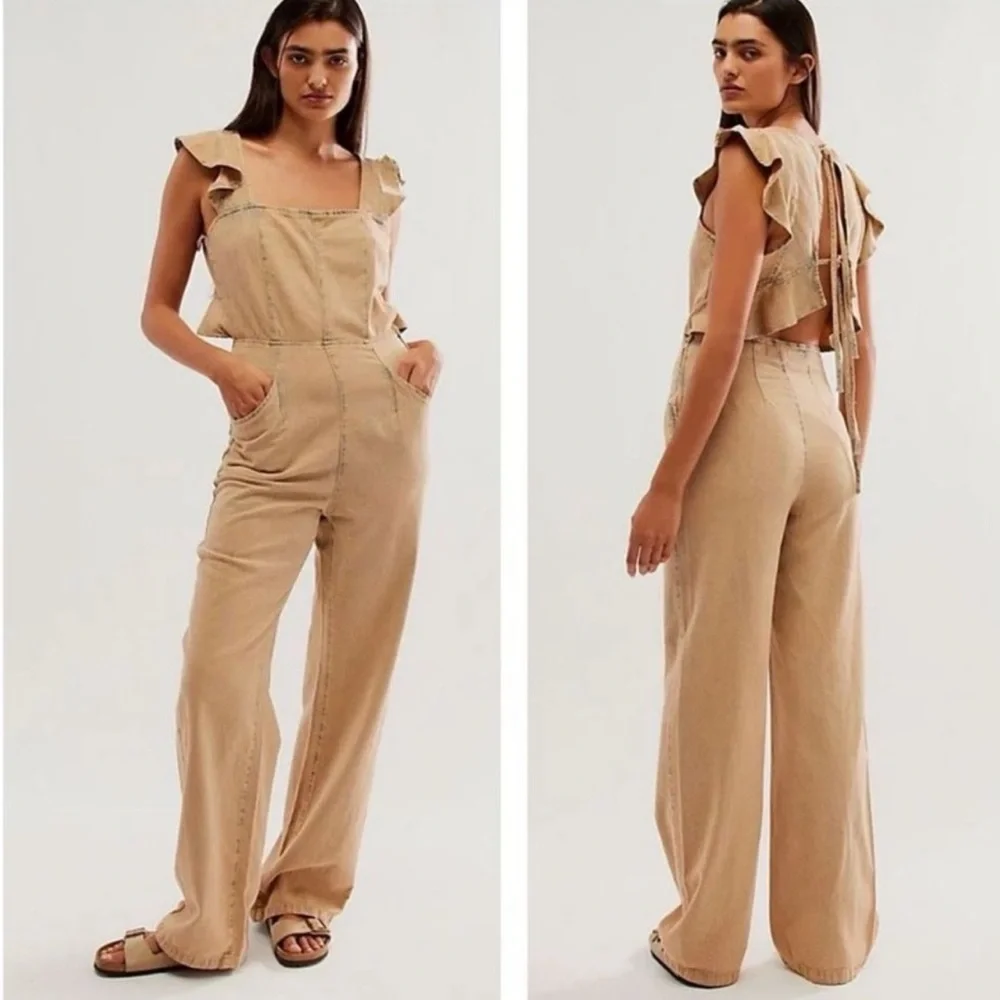 FREE PEOPLE We The Free Love Bite Jumpsuit NEW Size L About Last Night